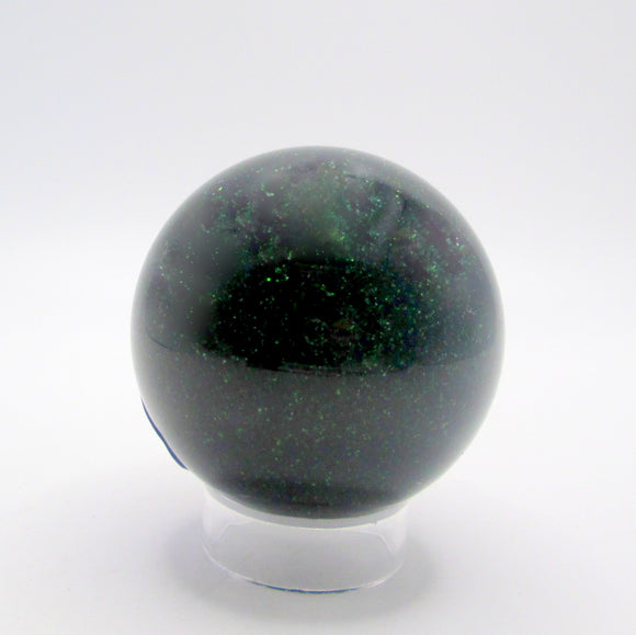 Green Goldstone Sphere & Stand