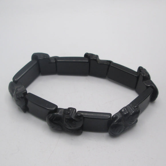 Kitty Black Obsidian Bracelet