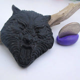 Black Obsidian Wolf Totem