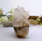 Crow Crystal Quartz Gemstone Cluster Totem