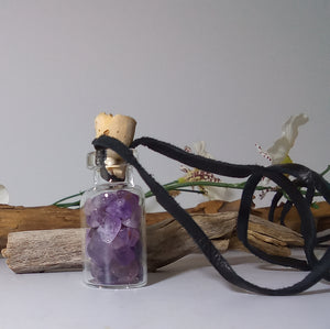 Amethyst Stone Chip Necklace