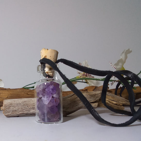 Amethyst Stone Chip Necklace