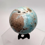 Blue Aragonite Sphere & Stand