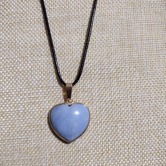 Angelite Heart Necklace