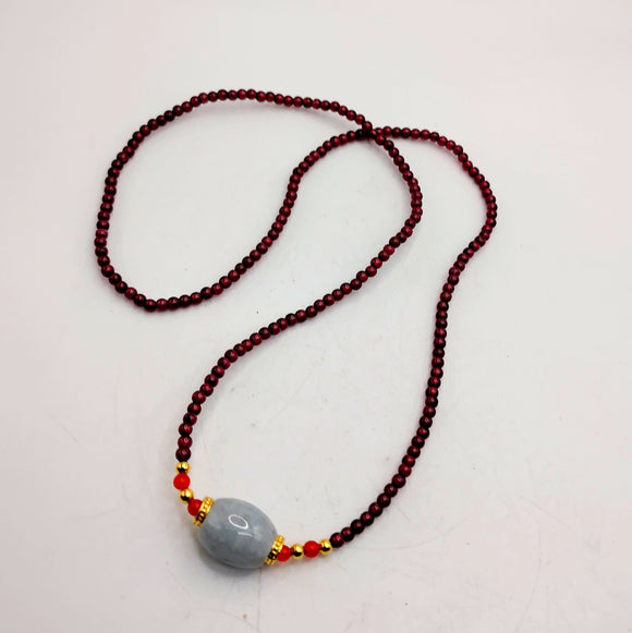 Garnet Jade Necklace