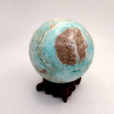 Blue Aragonite Sphere & Stand