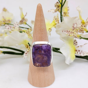 Charoite Sterling Silver Ring