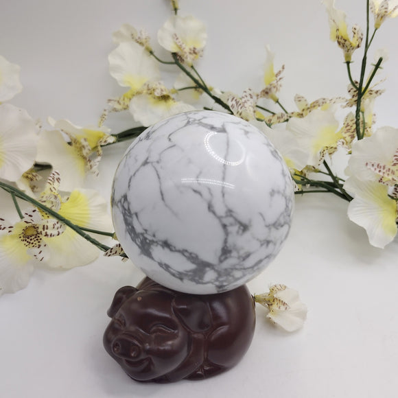 White Howlite Sphere