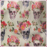 Skull & Roses Jute Tote Bag