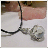 Dragon Claw Clear Quartz Crystal Sphere Totem Necklace