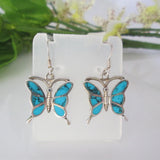 Turquoise Butterfly Sterling Silver Earrings