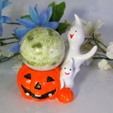 Happy Ghost Pumpkin Sphere Holder
