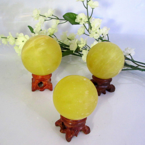 Lemon Calcite Spheres