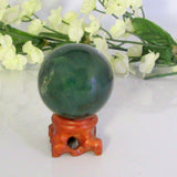 Nephrite Jade Sphere & Stand