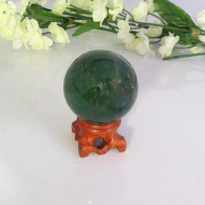 Nephrite Jade Sphere & Stand