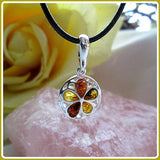 Success & Protection Baltic Amber Sterling Silver Pendant Necklace