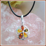 Success & Protection Baltic Amber Sterling Silver Pendant Necklace