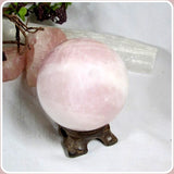 Rose Quartz Crystal Ball & Stand 61mm
