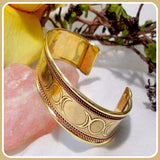 Triple Moon Copper & Brass Bracelet