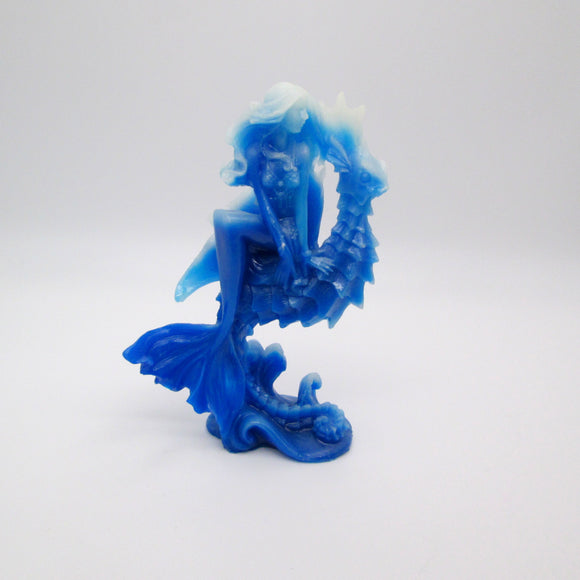 Luminous Stone Blue Mermaid & Seahorse