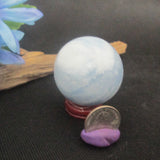Blue Calcite Sphere & Stand