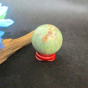 Green Opal Sphere & Stand