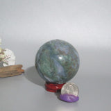 Moss Agate Sphere & Stand