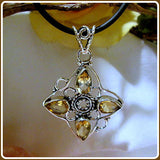 Into Success Golden Citrine Sterling Silver Necklace