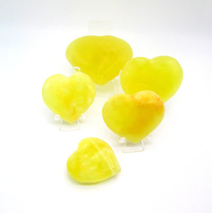 Lemon Calcite Hearts