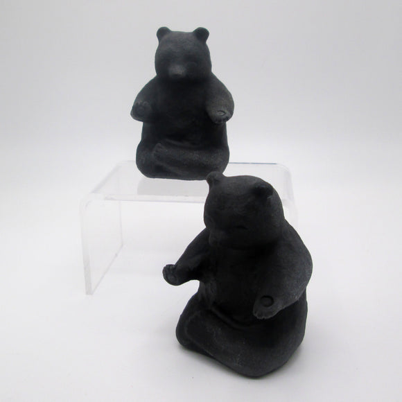 Black Obsidian Meditating Bear