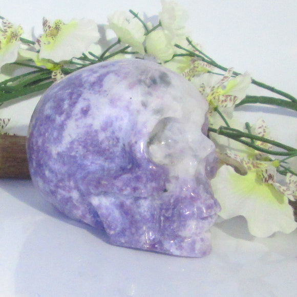 Lepidolite Skull