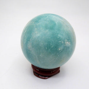 Caribbean Blue Calcite Sphere & Stand