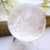 Healing Clear Rainbow Quartz Crystal Sphere