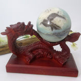 Water Dragon Rosewood Sphere Stand