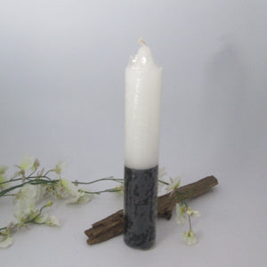 Double Action White/Black Pillar Candles