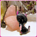 Frisky Black Cat Necklace