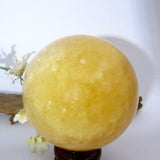 Honey Calcite  Sphere & Stand