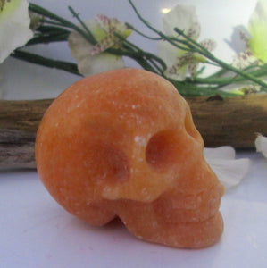 Orange Aventurine Skull