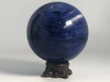 Blue Smelted Sphere & Stand