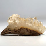 Crow Crystal Quartz Gemstone Cluster Totem