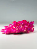 Pink Rainbow Titanium Aura Quartz Cluster