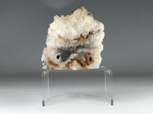 Wise Owl Crystal Quartz Gemstone Cluster Totem