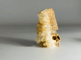 Skull Crystal Quartz Gemstone Cluster Totem