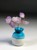 Amethyst Bouquet  Turquoise Vase