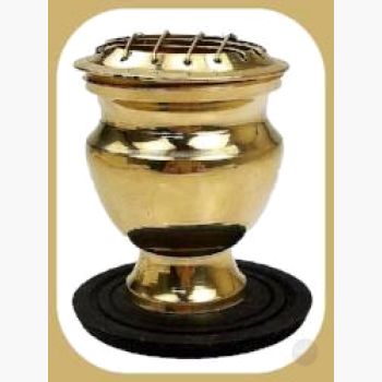 Brass Screen Incense Burner With Coaster Mystical Moons