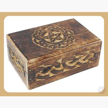 Celtic Circle Pentagram Trinket Box Mystical Moons