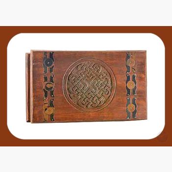 Celtic Knot Wooden Chest Mystical Moons