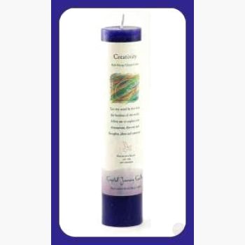 Creativity Reiki Charged Pillar Candle Candles Mystical Moons