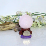 Pink Calcite Sphere & Stand