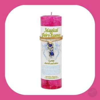 Love Pillar Candle With Fairy Dust Necklace Candles Mystical Moons